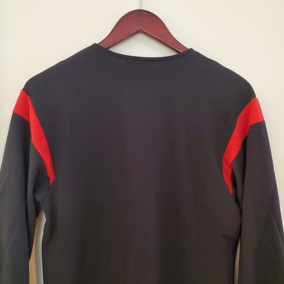 Zara Colorblock Shift Drees Long Sleeve Black Red White Size Small - Picture 5 of 9